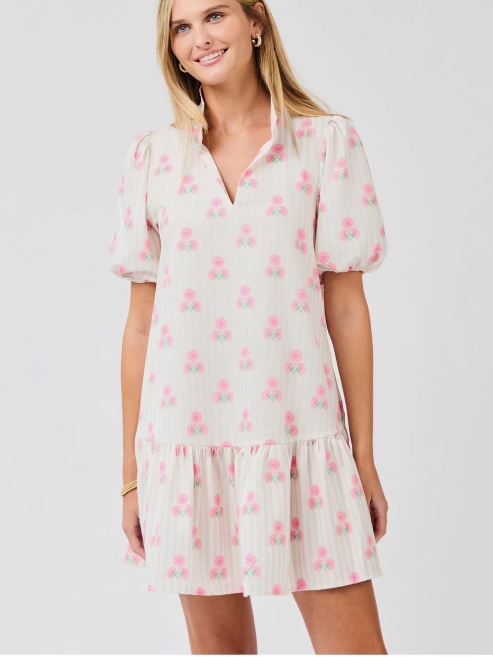 Nancy Dress | Sweetbriar Stripe Pink